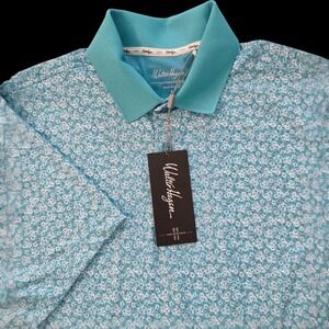 NWT Walter Hagen Performance 11 Short Sleeve Polo Golf Shirt Mens S Teal